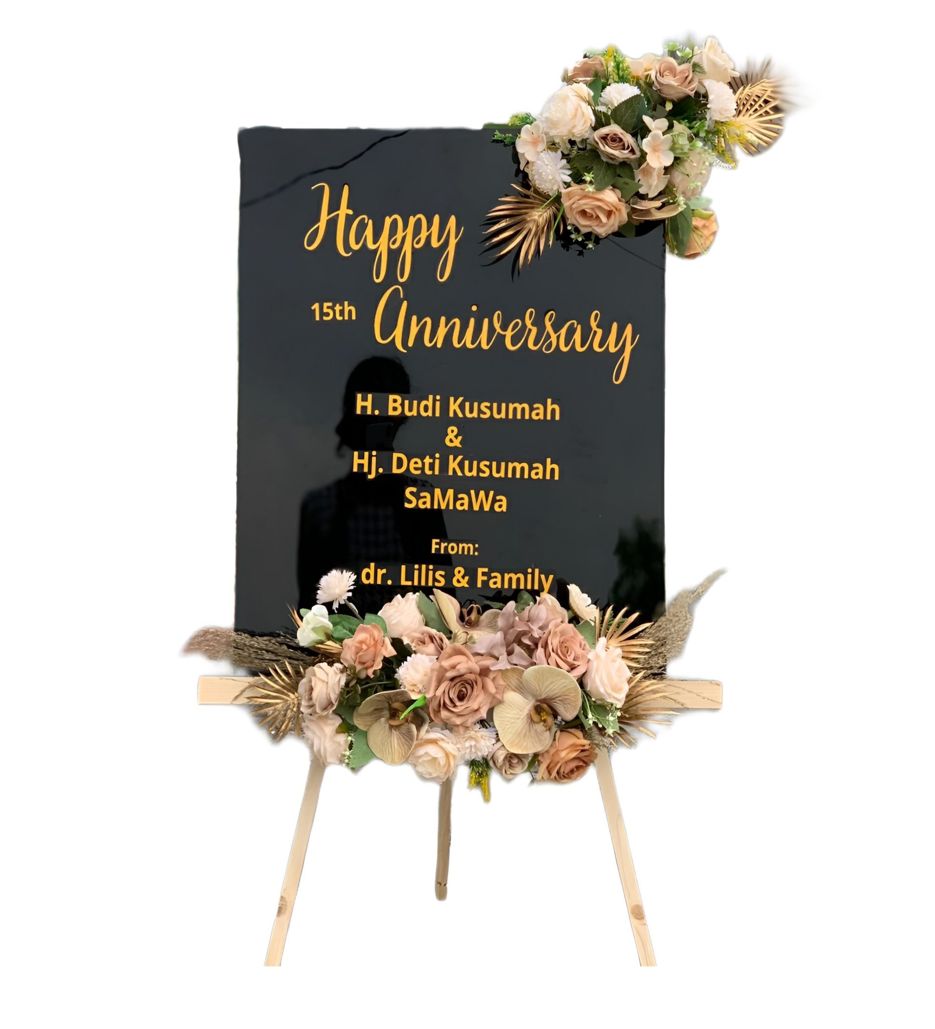 Papan Bunga Akrilik Paal Merah